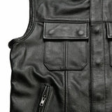Gilet cuir biker Harley Davidson - SOA - LE PRATIQUE DU MOTARD