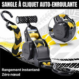 Sangle Automatique Rétractable a cliquet | 3.30m - 680kg - LE PRATIQUE DU MOTARD