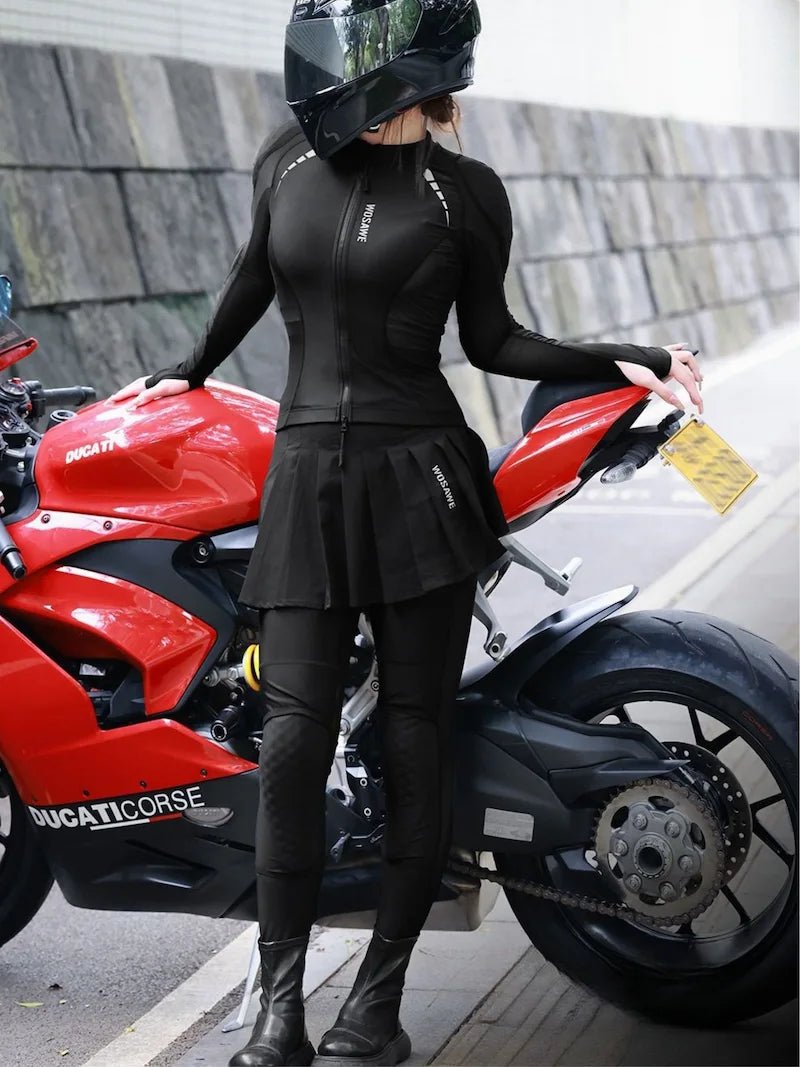 Jupette Moto Renforcée Femme | Legging CE Sécurisé | VALKYRIA™ - LE PRATIQUE DU MOTARD
