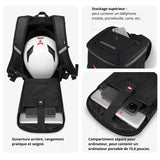 Sac à dos moto étanche 24/28L | MC - 0137 – Ergonomique, Grande Capacité et Sécurité Réfléchissante - LE PRATIQUE DU MOTARD
