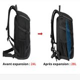 Sac à dos moto étanche 24/28L | MC - 0137 – Ergonomique, Grande Capacité et Sécurité Réfléchissante - LE PRATIQUE DU MOTARD