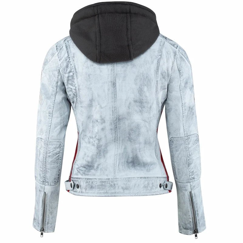 Blouson cuir moto rétro chic pour femme | LEGENDARY 58™ - LE PRATIQUE DU MOTARD