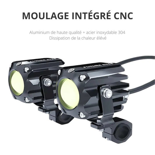 Mini Phare moto LED Additionnel | VisionPlus F150 - S (Interrupteur Sans fil) - LE PRATIQUE DU MOTARD