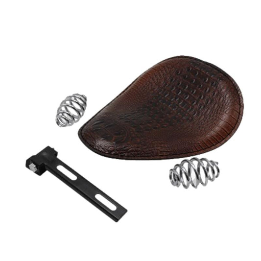 Selle moto en cuir a ressort pour sportster XL883 1200 - LE PRATIQUE DU MOTARD