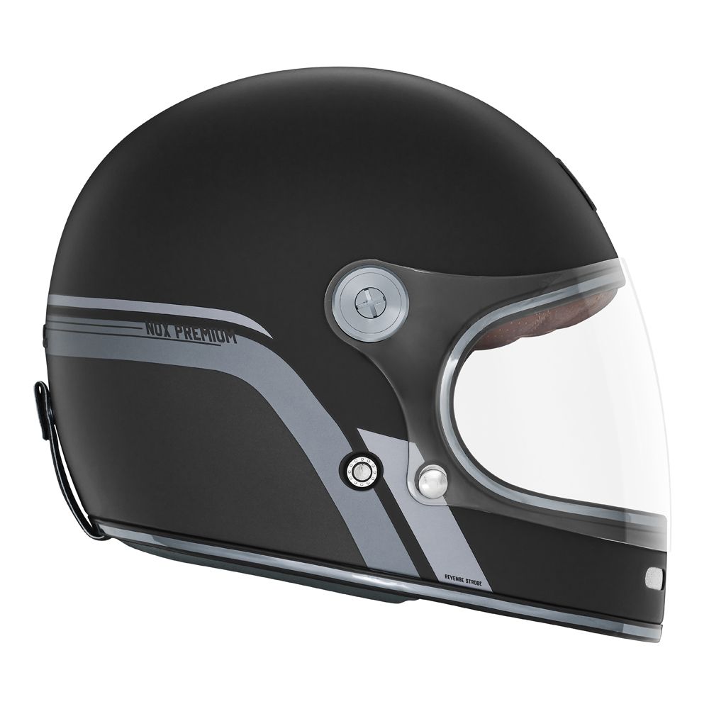 Casque Moto Intégral Revenge Strobe Noir Mat Titanium | NOX - LE PRATIQUE DU MOTARD