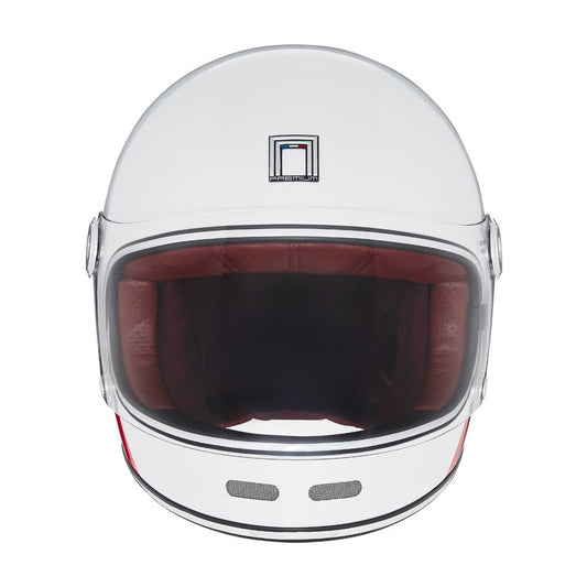 Casque Moto Intégral Revenge Strobe Blanc Bleu Rouge | NOX - LE PRATIQUE DU MOTARD
