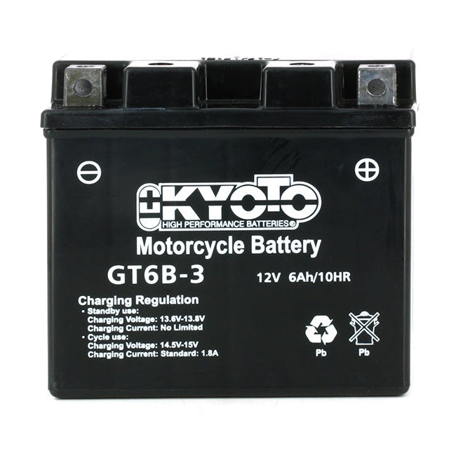 Batterie Moto Kyoto YT6B-3 — AGM 12V Sans Entretien