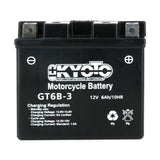Batterie Moto Kyoto YT6B-3 — AGM 12V Sans Entretien