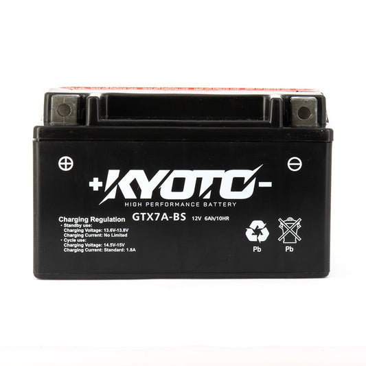 Batterie Moto Kyoto YTX7A-BS — AGM 12V Sans Entretien