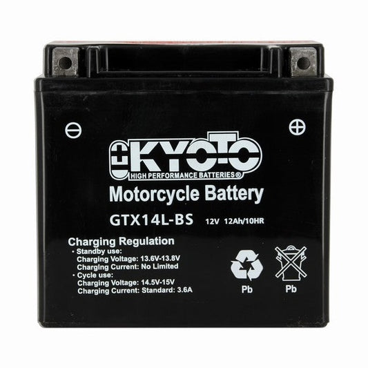 Batterie Moto Kyoto YTX14L-BS — AGM 12V Sans Entretien