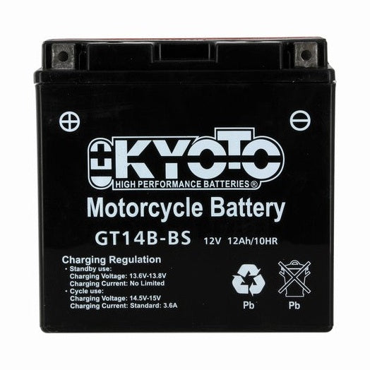 Batterie Moto Kyoto YT14B-BS — AGM 12V Sans Entretien