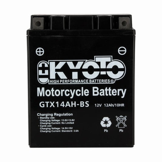Batterie Moto Kyoto YTX14AH-BS — AGM 12V Sans Entretien