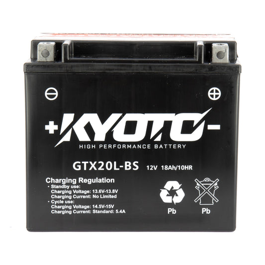 Batterie Moto Kyoto YTX20L-BS — AGM 12V Sans Entretien