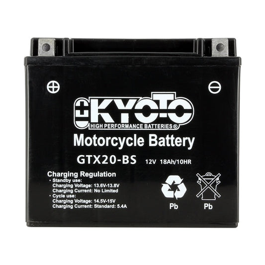 Batterie Moto Kyoto YTX20-BS — AGM 12V Sans Entretien