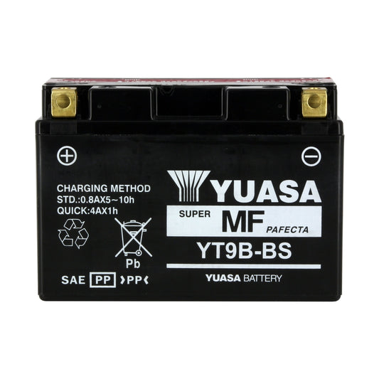 Batterie Moto Yuasa YT9B-BS — AGM 12V Sans Entretien