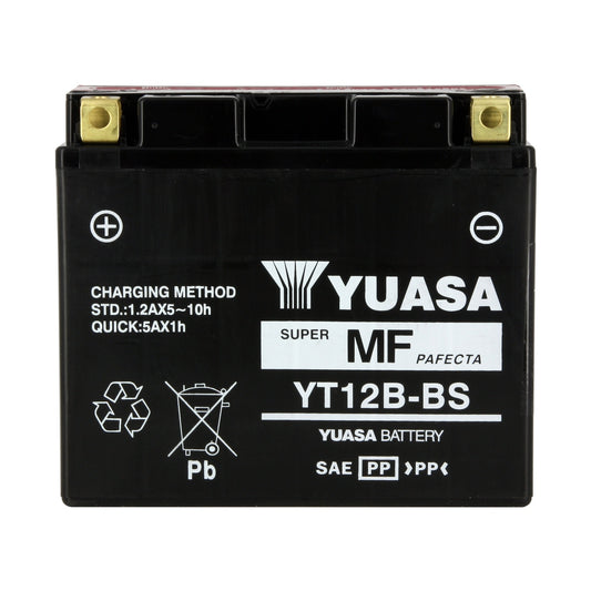 Batterie Moto Yuasa YT12B-BS — AGM 12V Sans Entretien