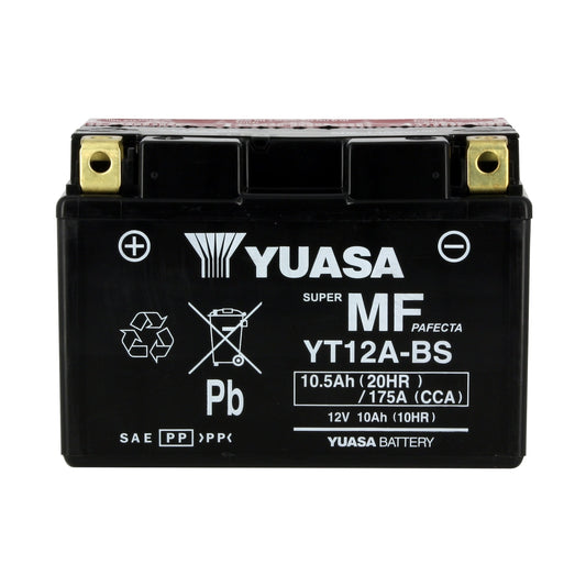 Batterie Moto Yuasa YT12A-BS — AGM 12V Sans Entretien