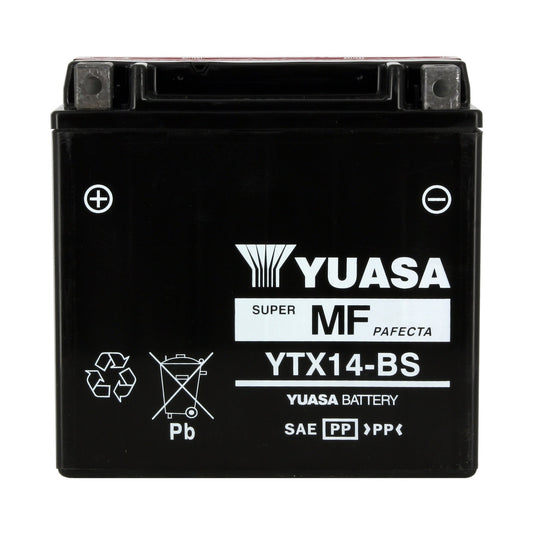 Batterie Moto Yuasa YTX14-BS — AGM 12V Sans Entretien