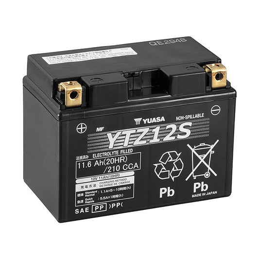 Batterie Moto Yuasa YTZ12-S — AGM 12V Sans Entretien