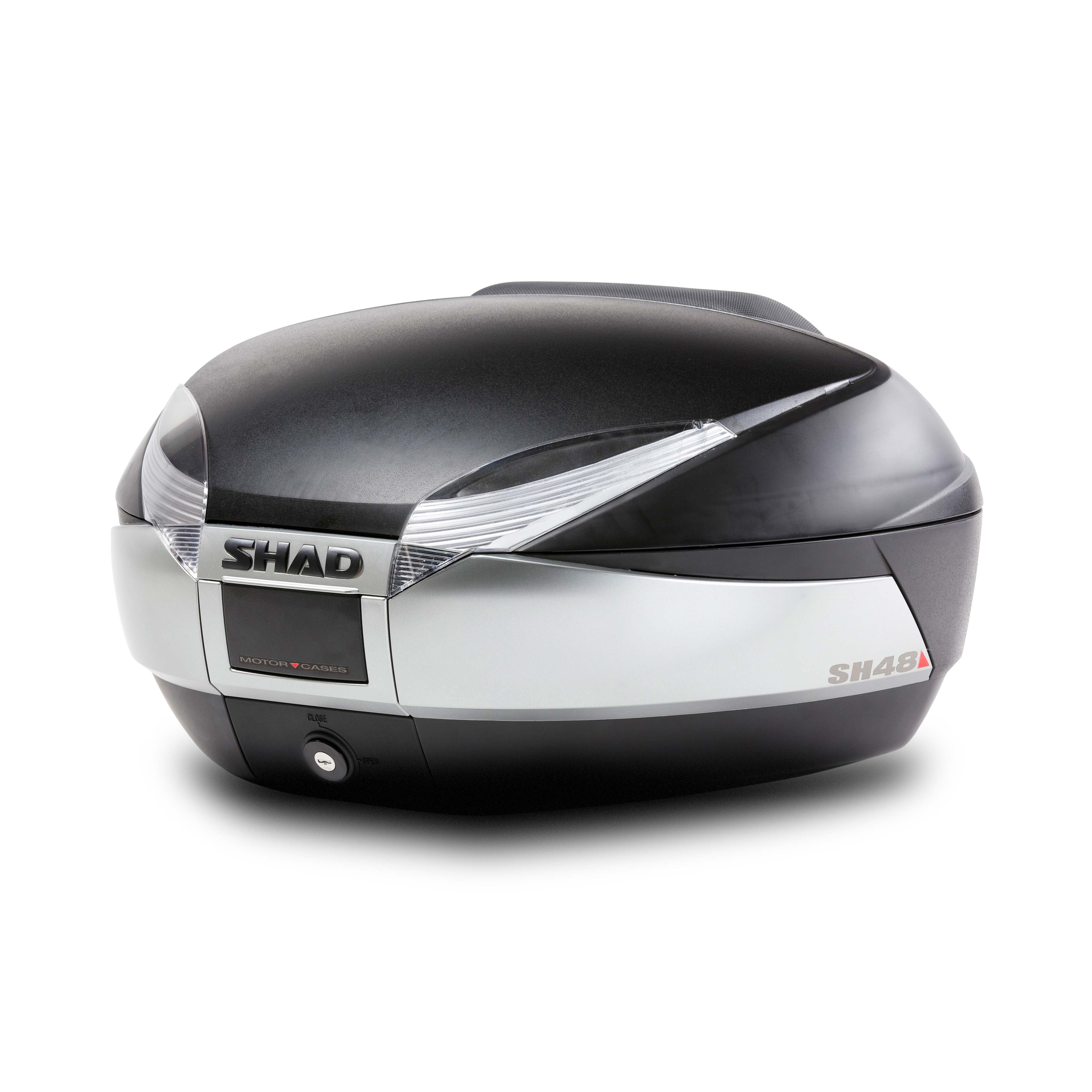 Top Case SHAD SH48 New Titanium — Top Case Moto 48L Finition Titanium - LE PRATIQUE DU MOTARD