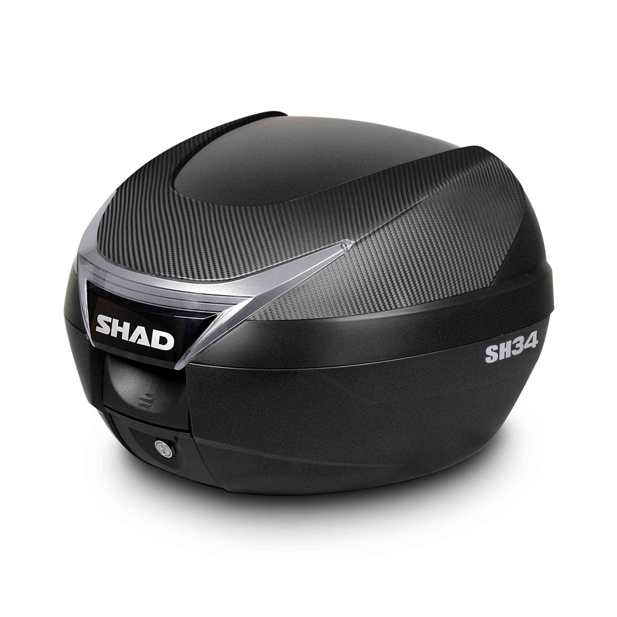Top Case SHAD SH34 Carbon — Top Case Moto 34L Look Carbone - LE PRATIQUE DU MOTARD