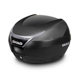 Top Case SHAD SH34 Carbon — Top Case Moto 34L Look Carbone - LE PRATIQUE DU MOTARD