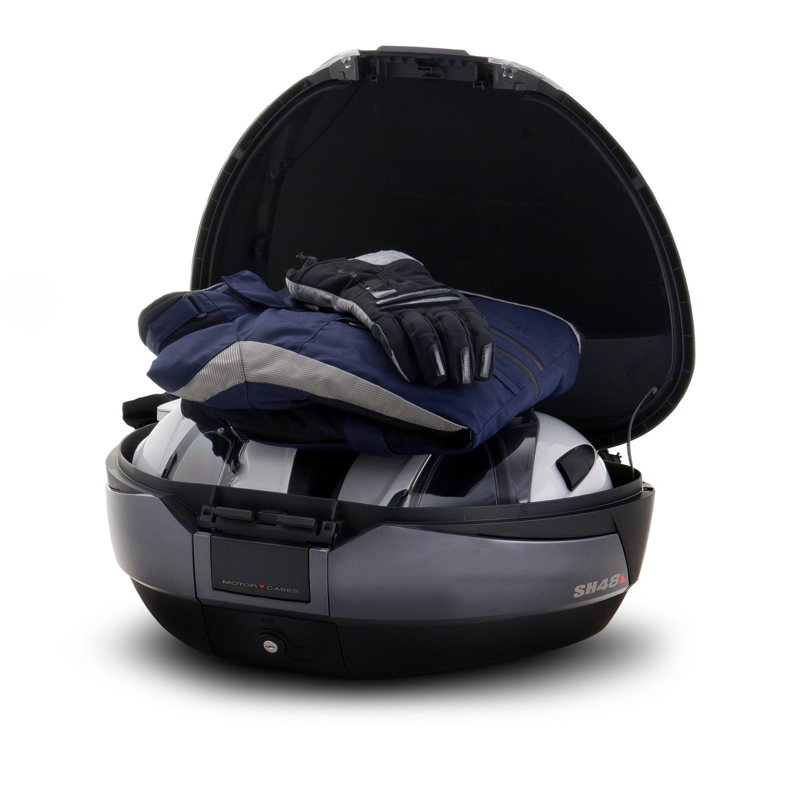 Top Case SHAD SH48 Carbon + Dosseret — Top Case Moto 48L Carbone avec Dosseret - LE PRATIQUE DU MOTARD