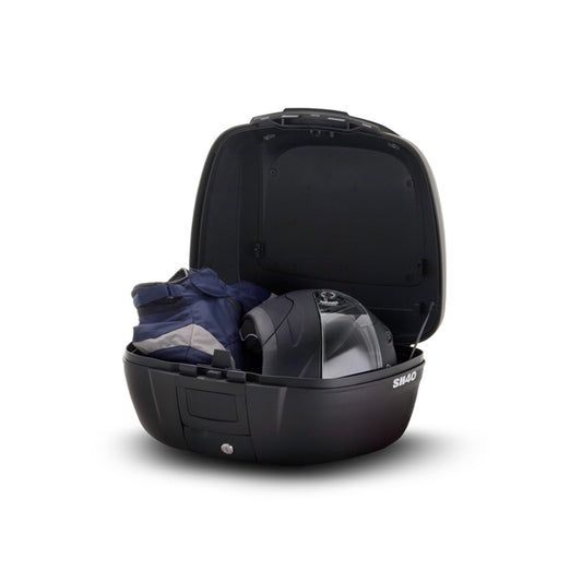 Top Case SHAD SH40 Alu Look — Top Case Moto 40L Finition Aluminium - LE PRATIQUE DU MOTARD