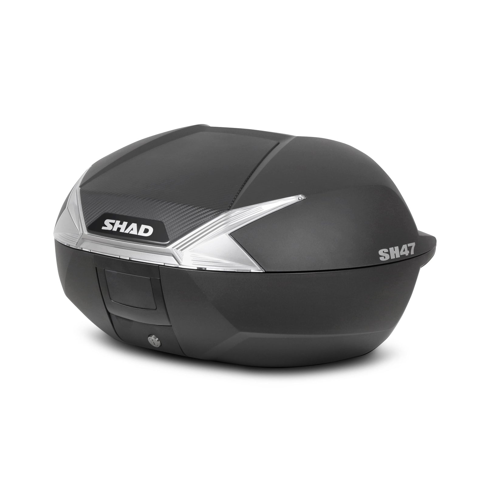 Top Case SHAD SH47 Réflecteur Blanc — Top Case Moto 47L Sécurité - LE PRATIQUE DU MOTARD