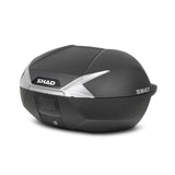 Top Case SHAD SH47 Réflecteur Blanc — Top Case Moto 47L Sécurité - LE PRATIQUE DU MOTARD