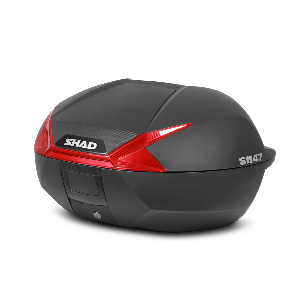 Top Case SHAD SH47 Réflecteur Rouge — Top Case Moto 47L Sécurité - LE PRATIQUE DU MOTARD