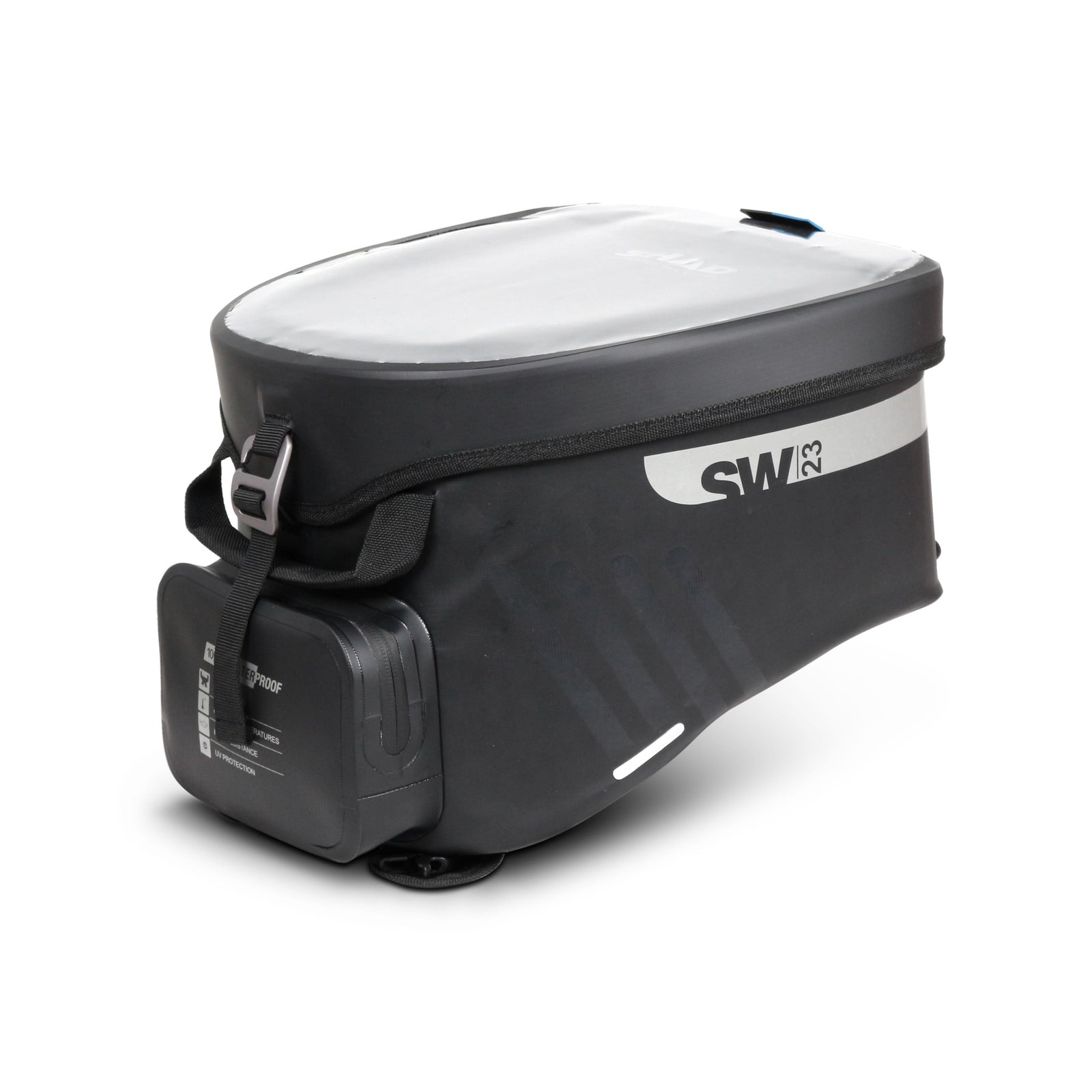 Sacoche Réservoir Étanche SHAD SW23 — Sacoche Moto 23L Étanche - LE PRATIQUE DU MOTARD