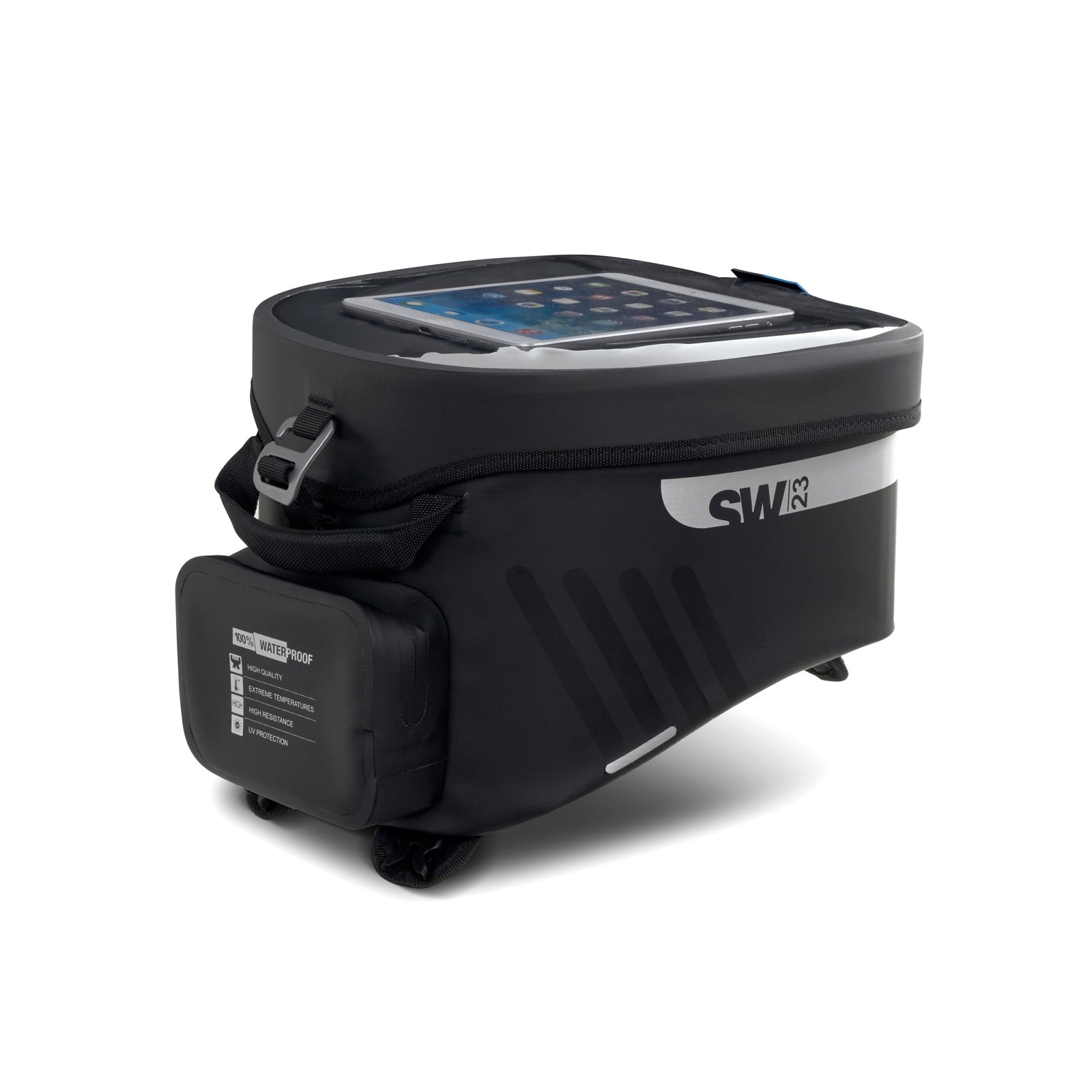 Sacoche Réservoir Étanche SHAD SW23 — Sacoche Moto 23L Étanche - LE PRATIQUE DU MOTARD