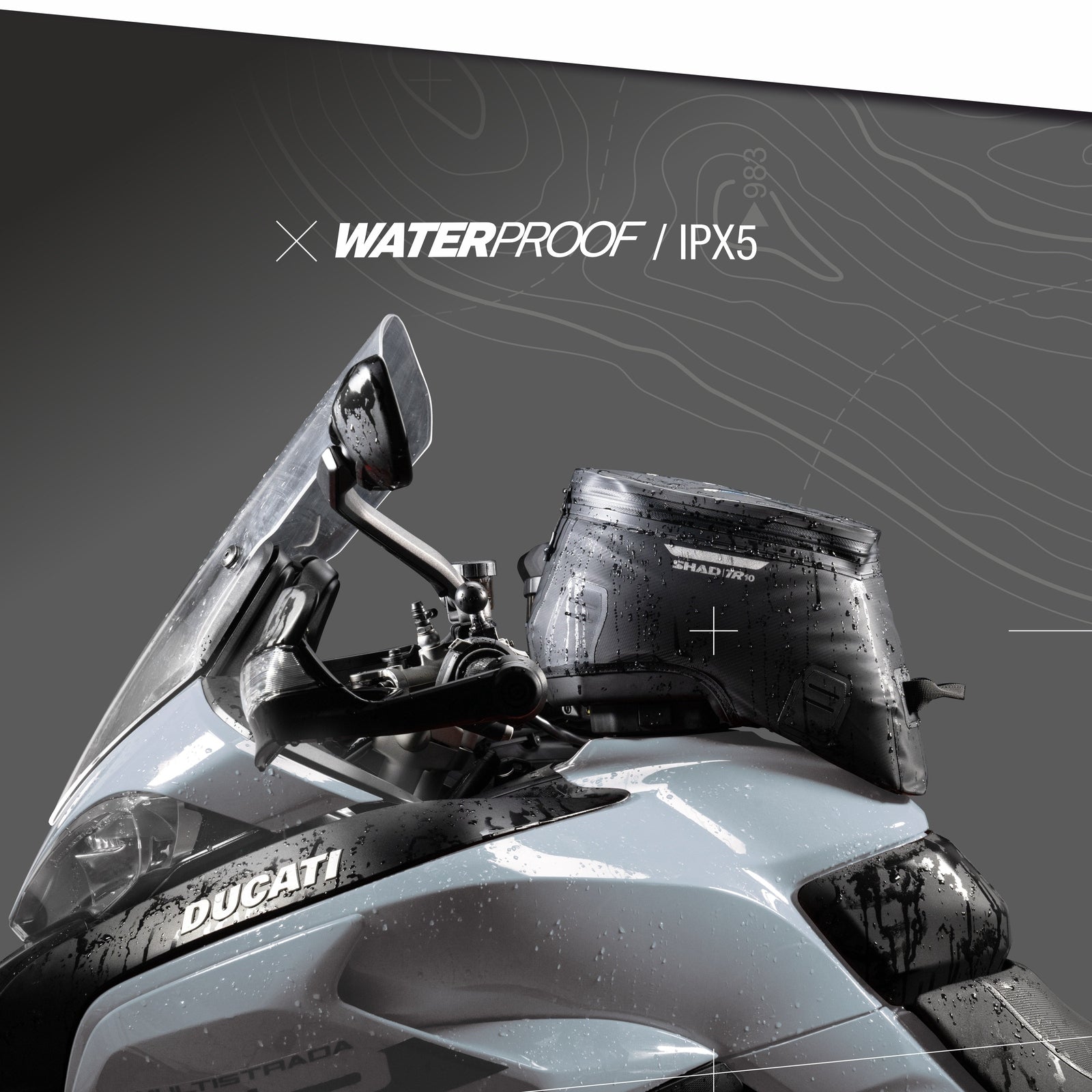 Sacoche Réservoir Étanche SHAD TR10CL — 10L Click System Terra - LE PRATIQUE DU MOTARD
