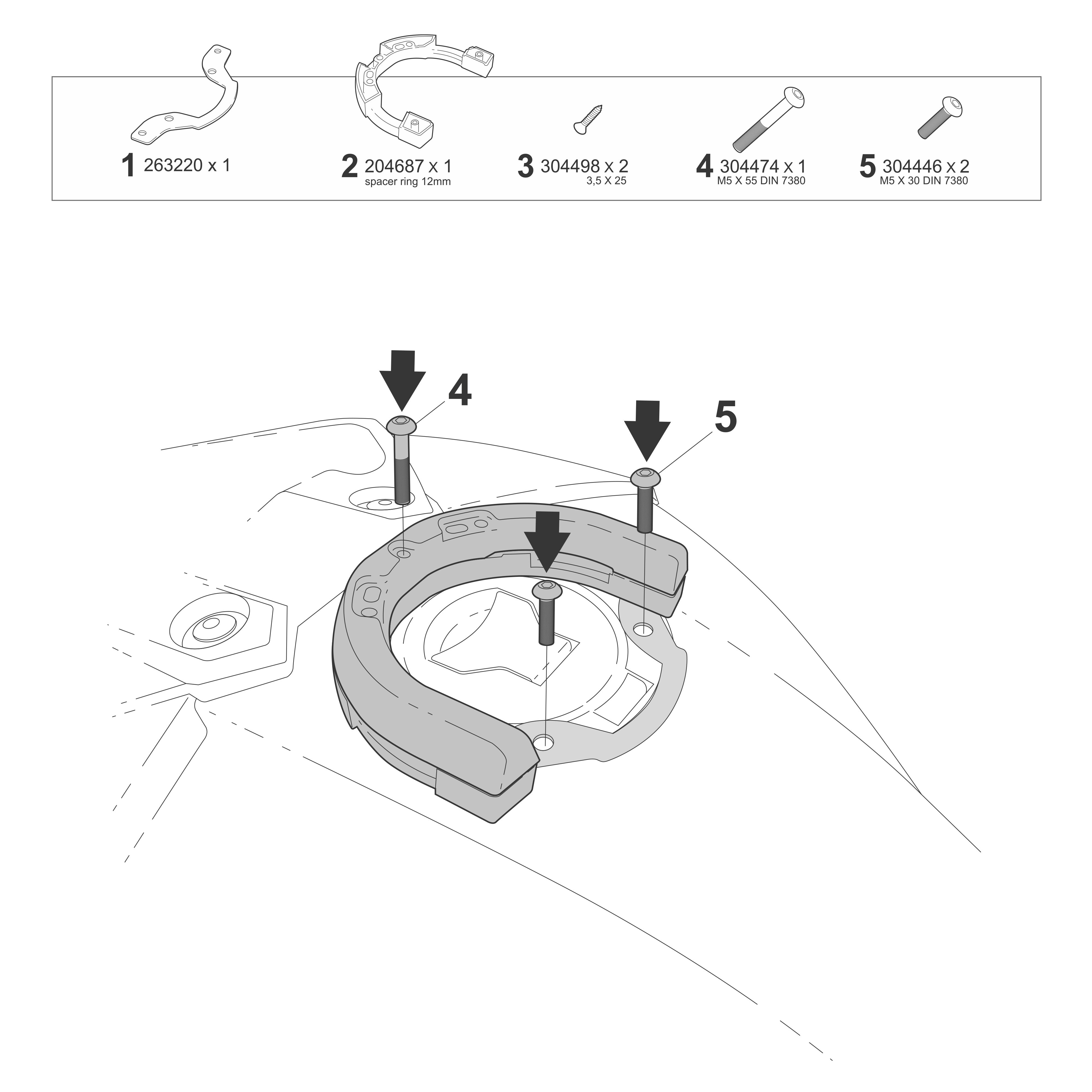 Fixation de Sacoche de Réservoir Click System Yamaha Tracer 9/GT - LE PRATIQUE DU MOTARD