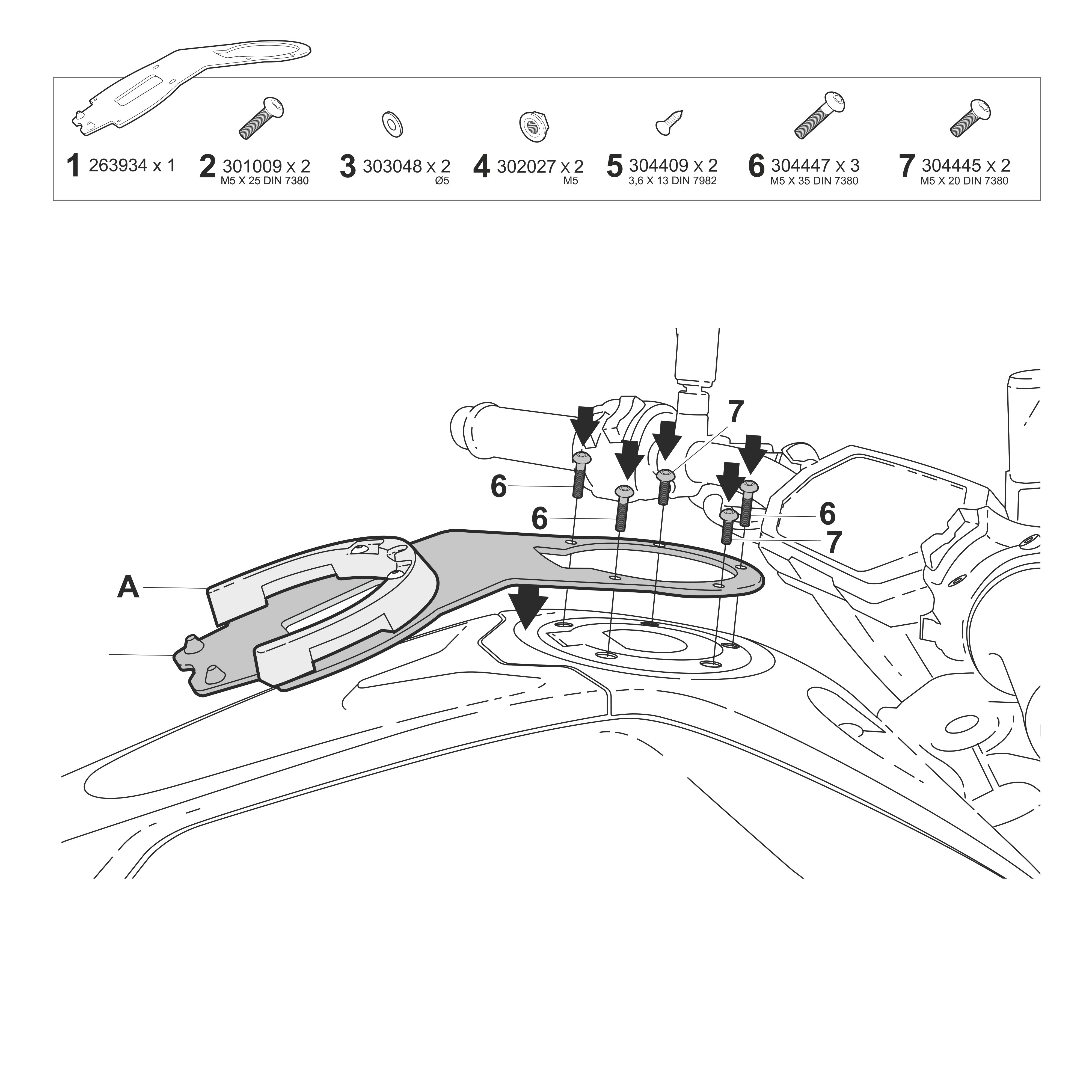 Fixation de Sacoche de Réservoir Click System Yamaha MT07 - LE PRATIQUE DU MOTARD
