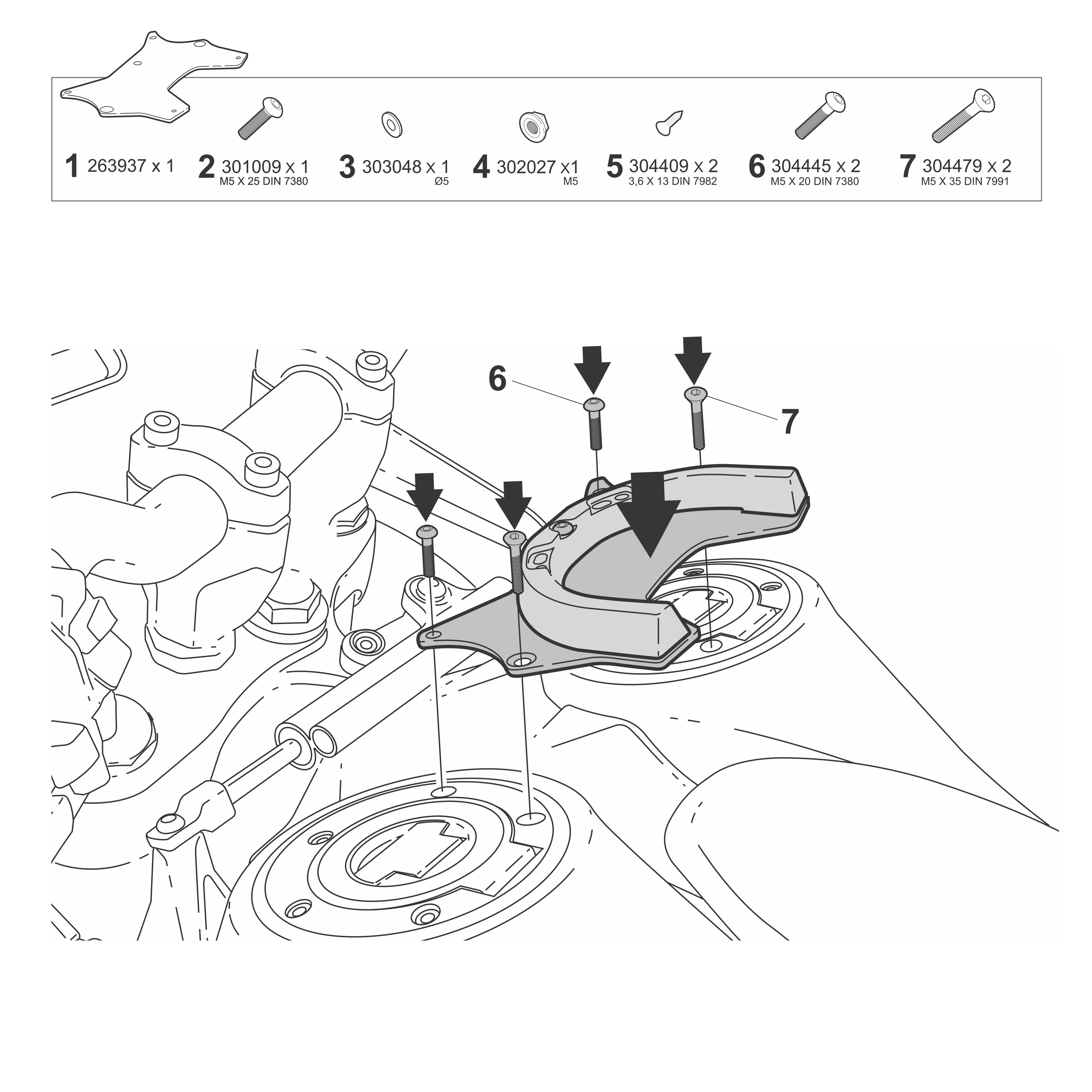 Fixation de Sacoche de Réservoir Click System Yamaha Tenere 700 World Rally / World Raid - LE PRATIQUE DU MOTARD