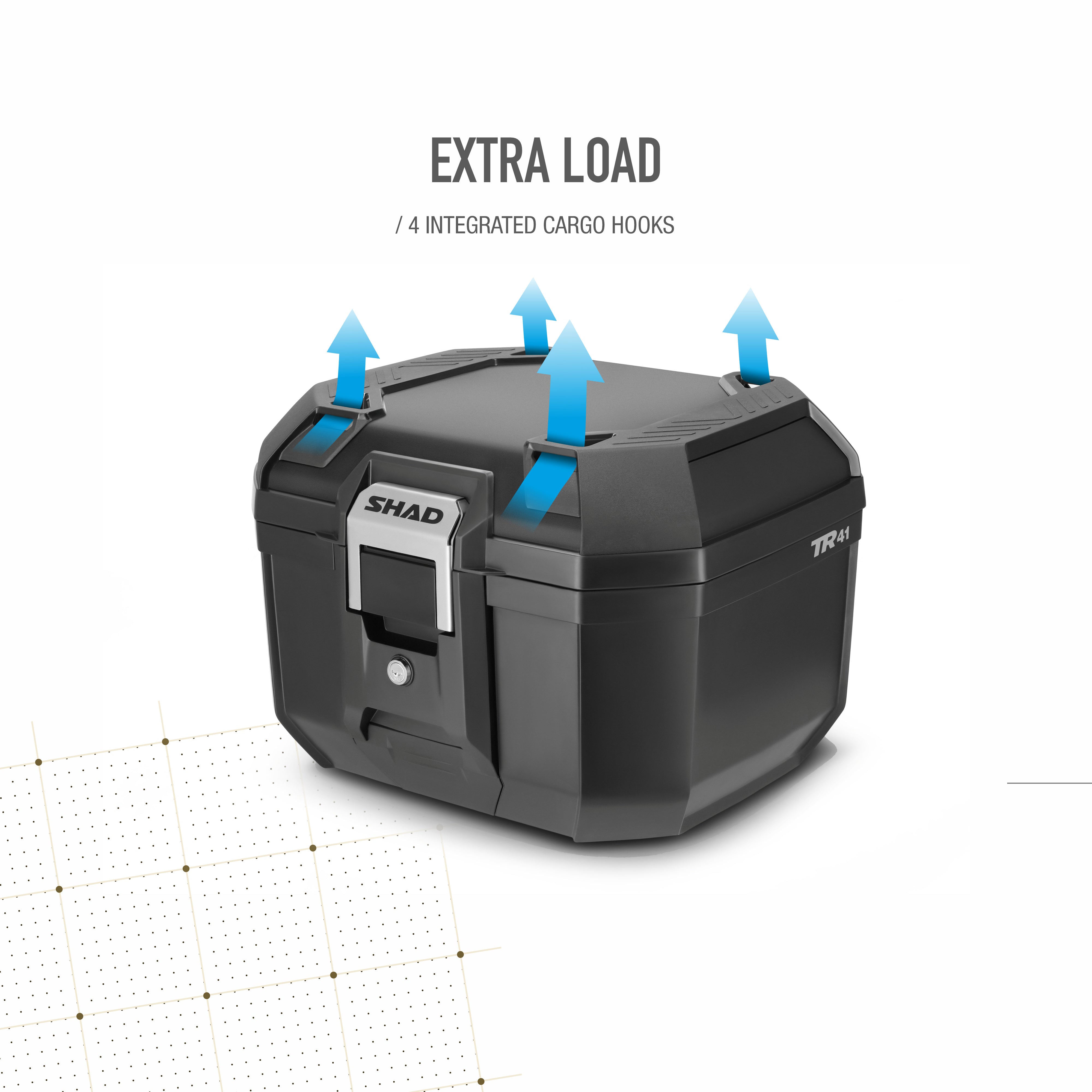 Top Case SHAD TR41 Terra — Top Case Adventure Aluminium 41L - LE PRATIQUE DU MOTARD