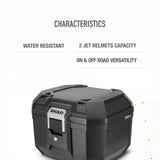 Top Case SHAD TR41 Terra — Top Case Adventure Aluminium 41L - LE PRATIQUE DU MOTARD