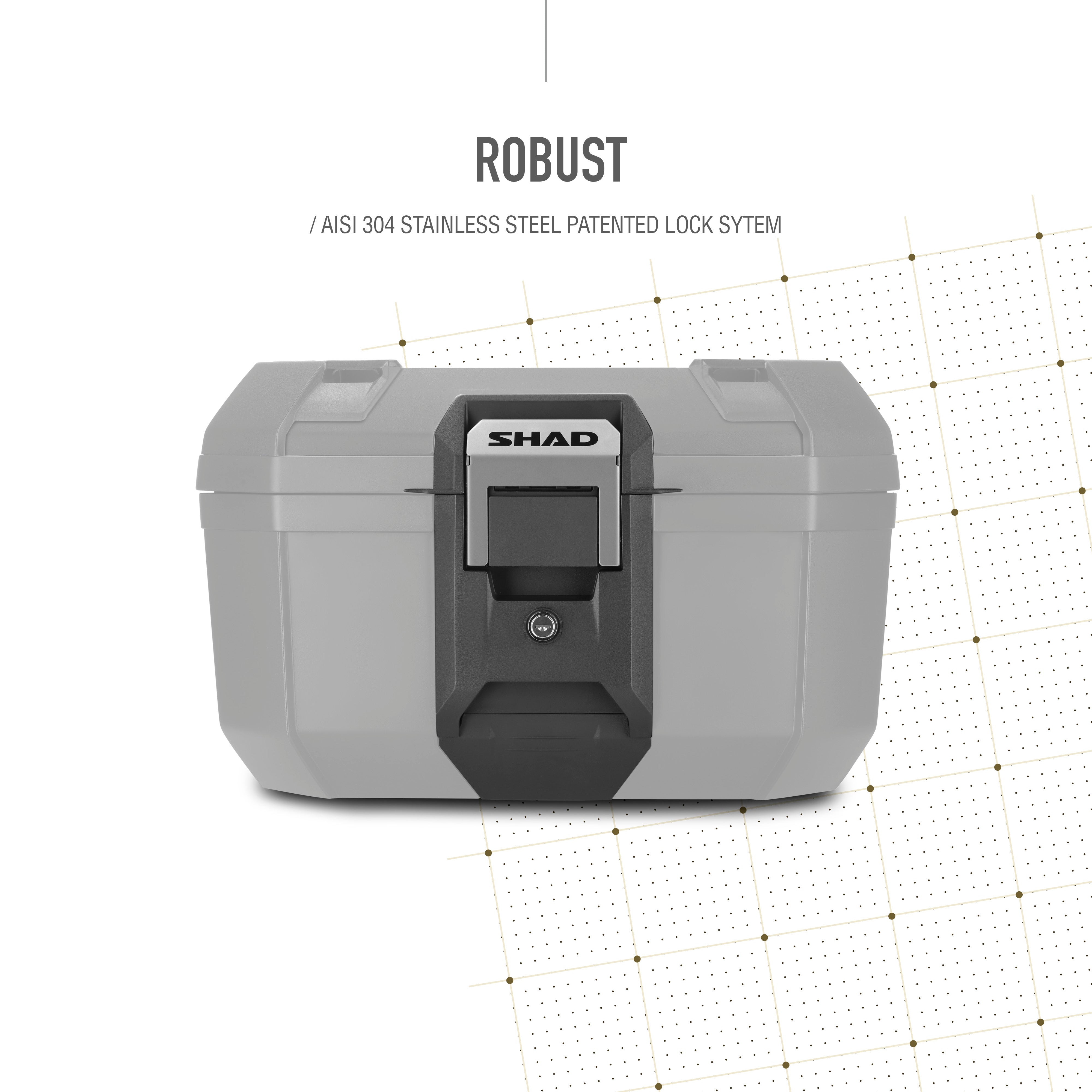 Top Case SHAD TR46 Terra — Top Case Adventure Aluminium 46L - LE PRATIQUE DU MOTARD