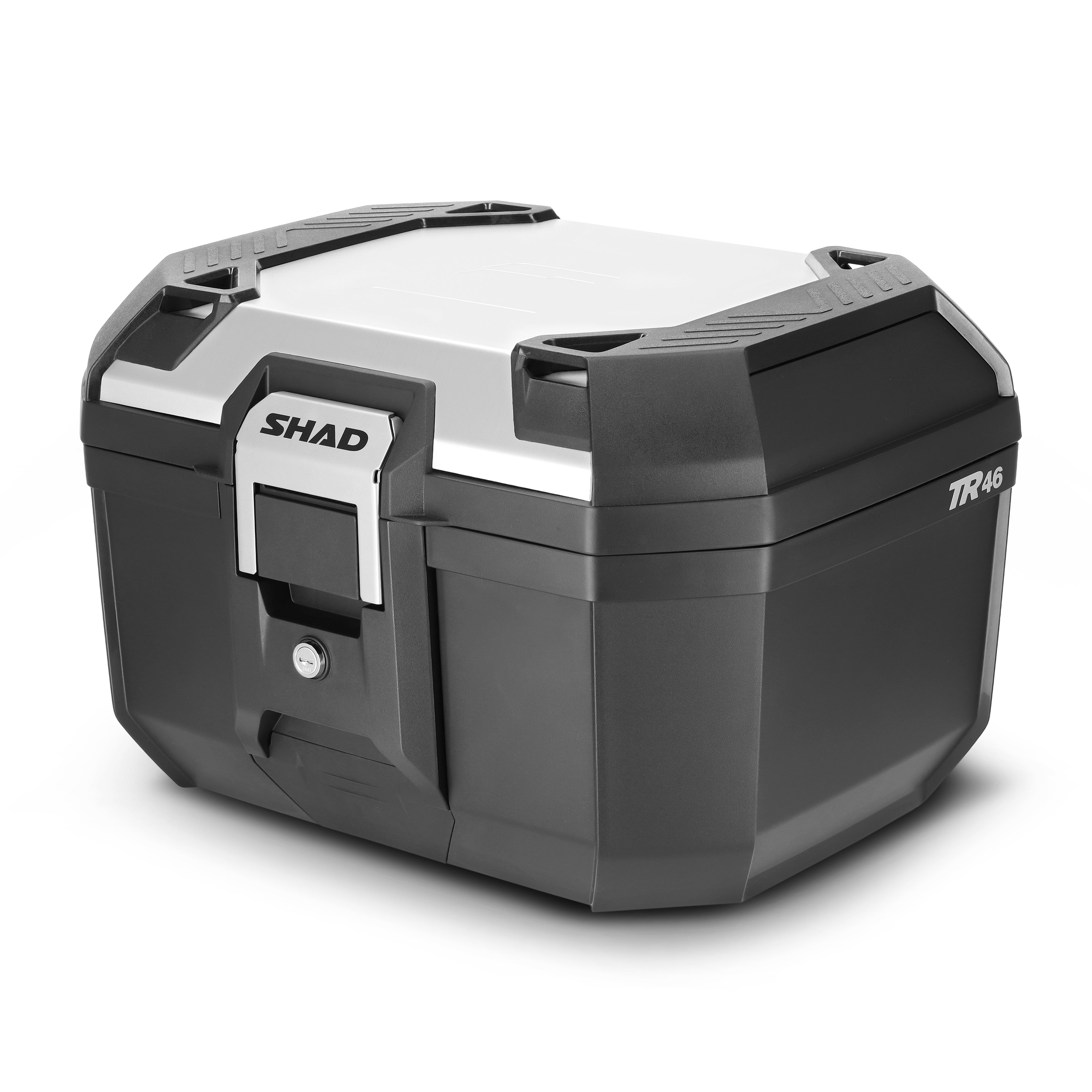 Top Case SHAD TR46 Terra Aluminium — Top Case Adventure Alu Poli 46L - LE PRATIQUE DU MOTARD