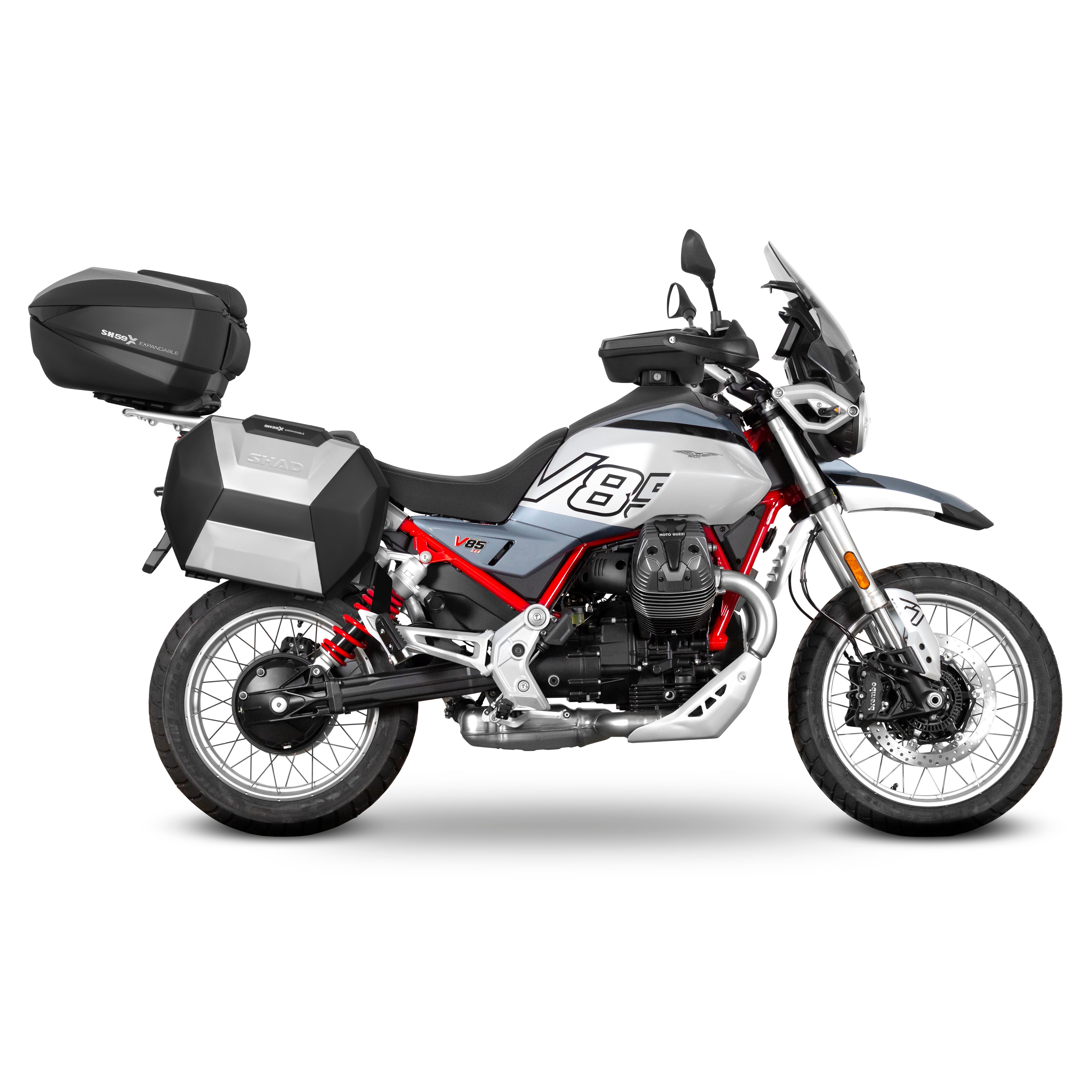 3P System Fixation Latérale Moto Guzzi V85 TT/ V85 Tt Travel - LE PRATIQUE DU MOTARD