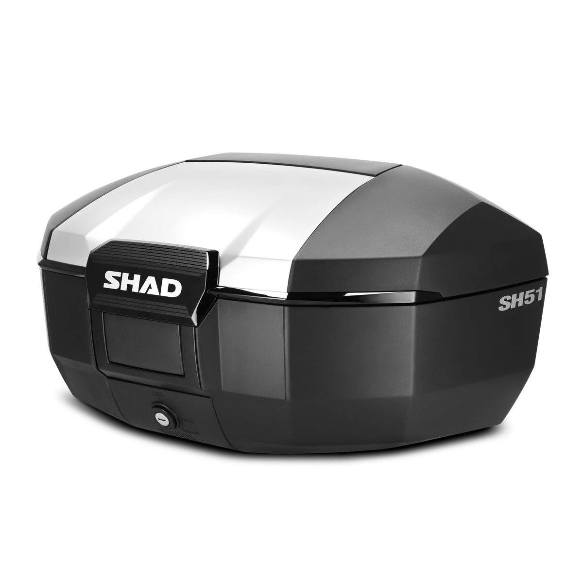 Top Case SHAD SH51 Aluminium — Top Case Moto 51L Grand Volume Alu - LE PRATIQUE DU MOTARD