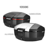 Top Case SHAD SH51 Aluminium — Top Case Moto 51L Grand Volume Alu - LE PRATIQUE DU MOTARD