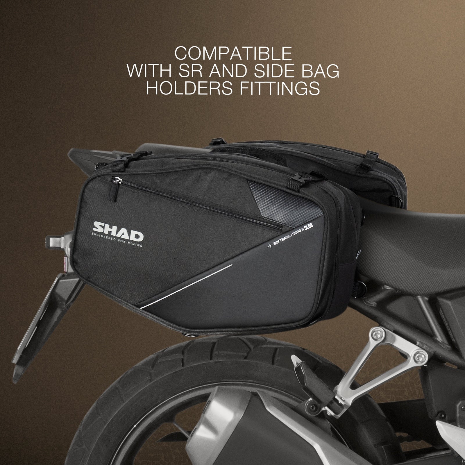 Sacoches Latérales SHAD SL58 — Paire Sacoches Souples Moto 2×16L - LE PRATIQUE DU MOTARD