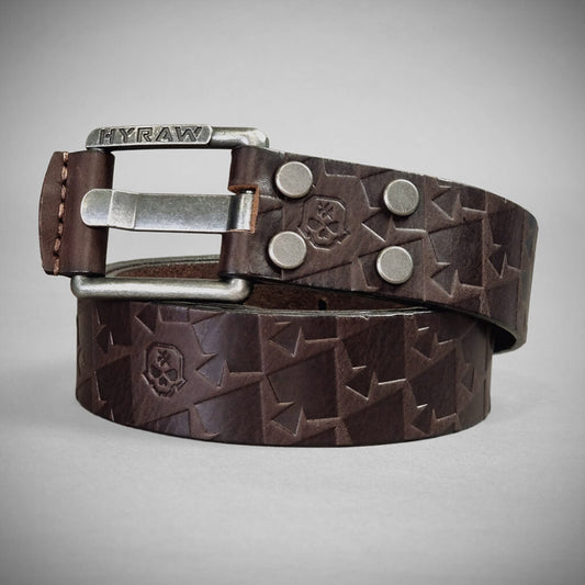 Ceinture cuir marron Brotherhood™ | Guitar Pick Holder™
