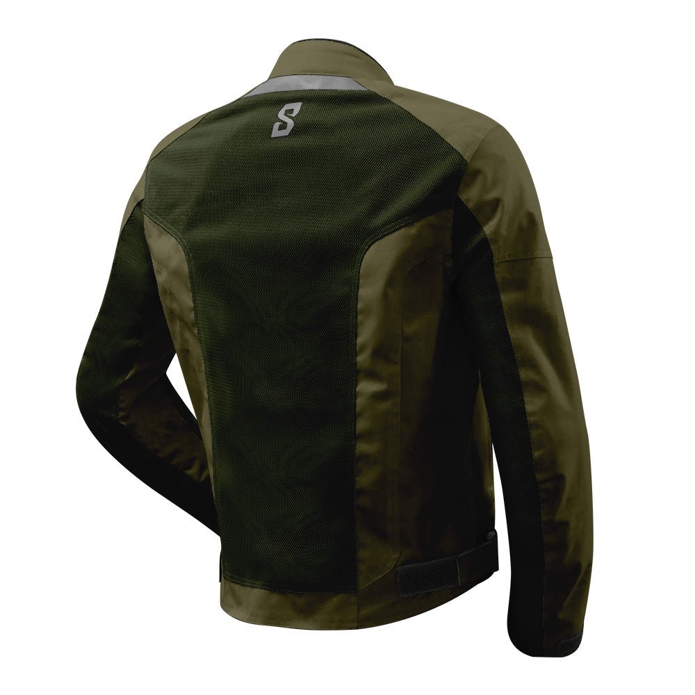 Blouson Moto Homme Été | Aéro - Flow “Kaki / Vert Olive” - LE PRATIQUE DU MOTARD