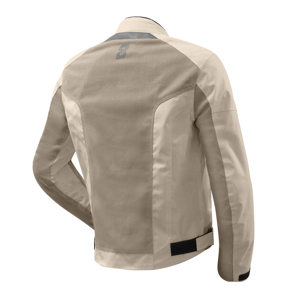Blouson Moto Été Homme | Aéro - Flow “Sand” (blanc crème) - LE PRATIQUE DU MOTARD