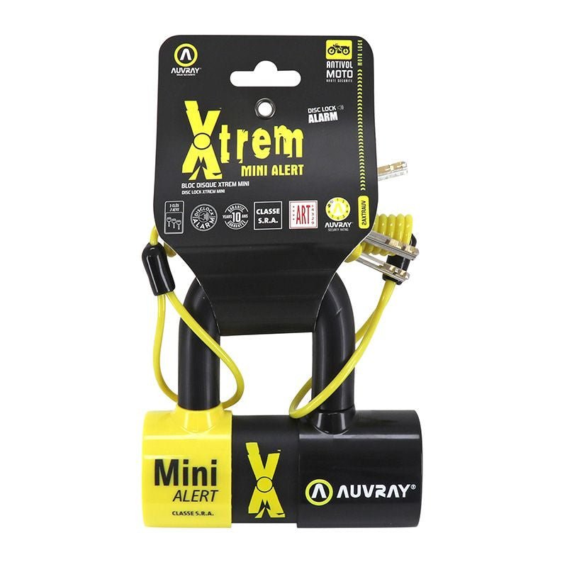 Antivol moto U SRA Compact & Alarme 120 dB | AUVRAY Xtrem Mini Alert - LE PRATIQUE DU MOTARD
