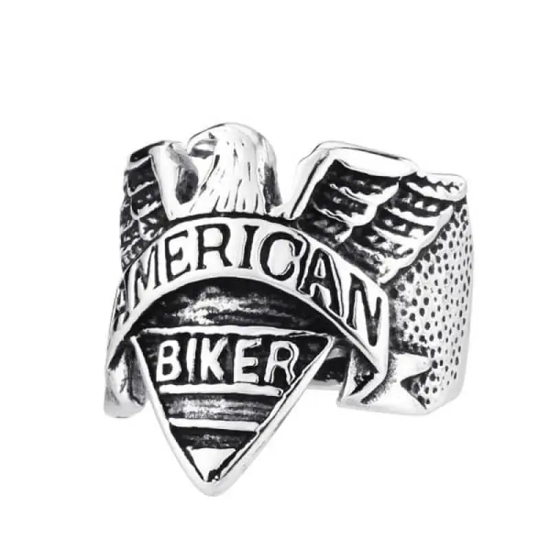 Bague motard en acier - American motard - Le Pratique du Motard